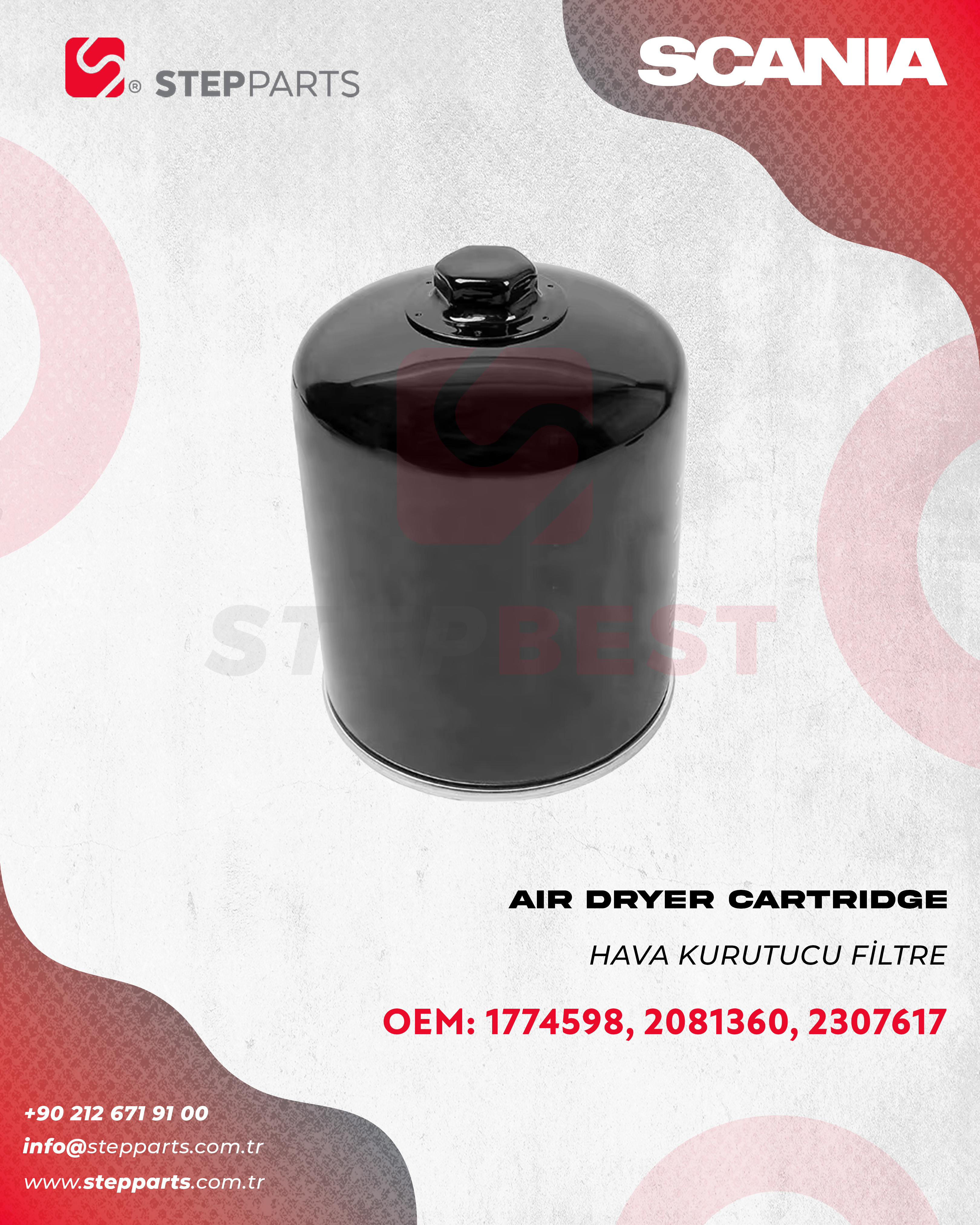 1774598, 2081360, 2307617 - SCANIA HAVA KURUTUCU FİLTRE